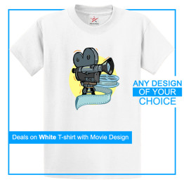 Personalised White T-Shirt With Your Own Movie & Cinematography Design
